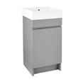 thumbnail image 3 of Mainstays 17.75" Bathroom Vanity Cabinet with Cultured Marble Sink, Soft Silver, 3 of 6