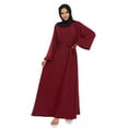thumbnail image 5 of Hot Fully Wrapped Plus Size Women Muslim Dress Lace-Up Skirt Long Skirt Middle Eastern Robe APRICOT M, 5 of 8