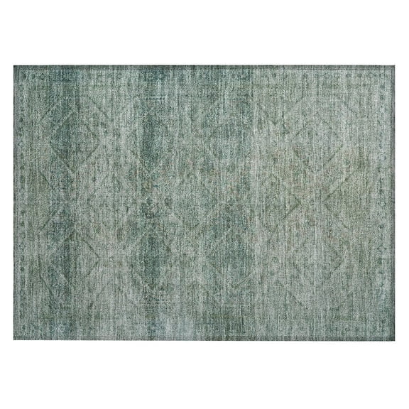 Dalyn Rugs Machine Washable Indoor/Outdoor Chantille ACN2060 Teal 1'8" x 2'6" Rug