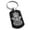 Black, variant on Stainless Steel Floral Hamsa Hand of Fatima Engraved Dog Tag Keychain Keyring