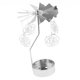 thumbnail image 1 of Soporte de vela de corte de metal plateado Corte de metal plateado Soporte de vela candelabro Candlestick Decoración de la fiesta de Navidad Regalos Rosa Sunnimix Candelero de decoración navideña, 1 of 6