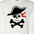 thumbnail image 4 of Inktastic Pirate Skull and Cross Bones Long Sleeve T-Shirt, 4 of 5