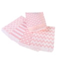 thumbnail image 1 of MasteelfCA 24pcs Candy Bags Striped Dot Wavy Flower Shape Paper Bags Wedding Birthday Party Candy Container (4 Patterns Mixed, Pink), 1 of 7