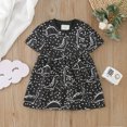 thumbnail image 2 of Rggeeun Toddler Girls Child Short Sleeve Cartoon Dinosaur Prints Summer Beach Casual O-Neck Sundress Party Dresses Princess Dress Adorable Casual O-Neck Sundress, 2 of 8