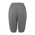 thumbnail image 4 of SNKSDGM Women's Plus Womens Capri Pants Petite Length Work Pants Women Stretch Long Women's New Loose Fitting High Waisted Casual Pants with A Five Point Bottom Button, 4 of 4
