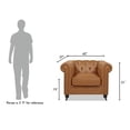 thumbnail image 5 of Pemberly Row Modern / Contemporary Armchair Caramel Tan Brown, 5 of 9