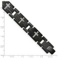 thumbnail image 5 of Chisel Stainless Steel Polished and Matte Black IP-plated with 1/4 carat Diamond Bracelet - 8.5" Natural Diamonds, 5 of 7