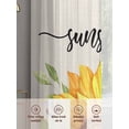 thumbnail image 6 of Sunshine Watercolor Sheer Curtains for Living Room Bedroom, Sunflowers Bees Retro Linen Farmhouse Light Filtering Sheer Curtains, Rod Pocket Voile Window Drapes, 2 Panels Set 52"x 96", 6 of 7