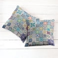 thumbnail image 2 of Ambesonne Colorful Throw Pillow Cover 2 Pack, Mediterranean Flora Tiles, 24", Multicolor, 2 of 6