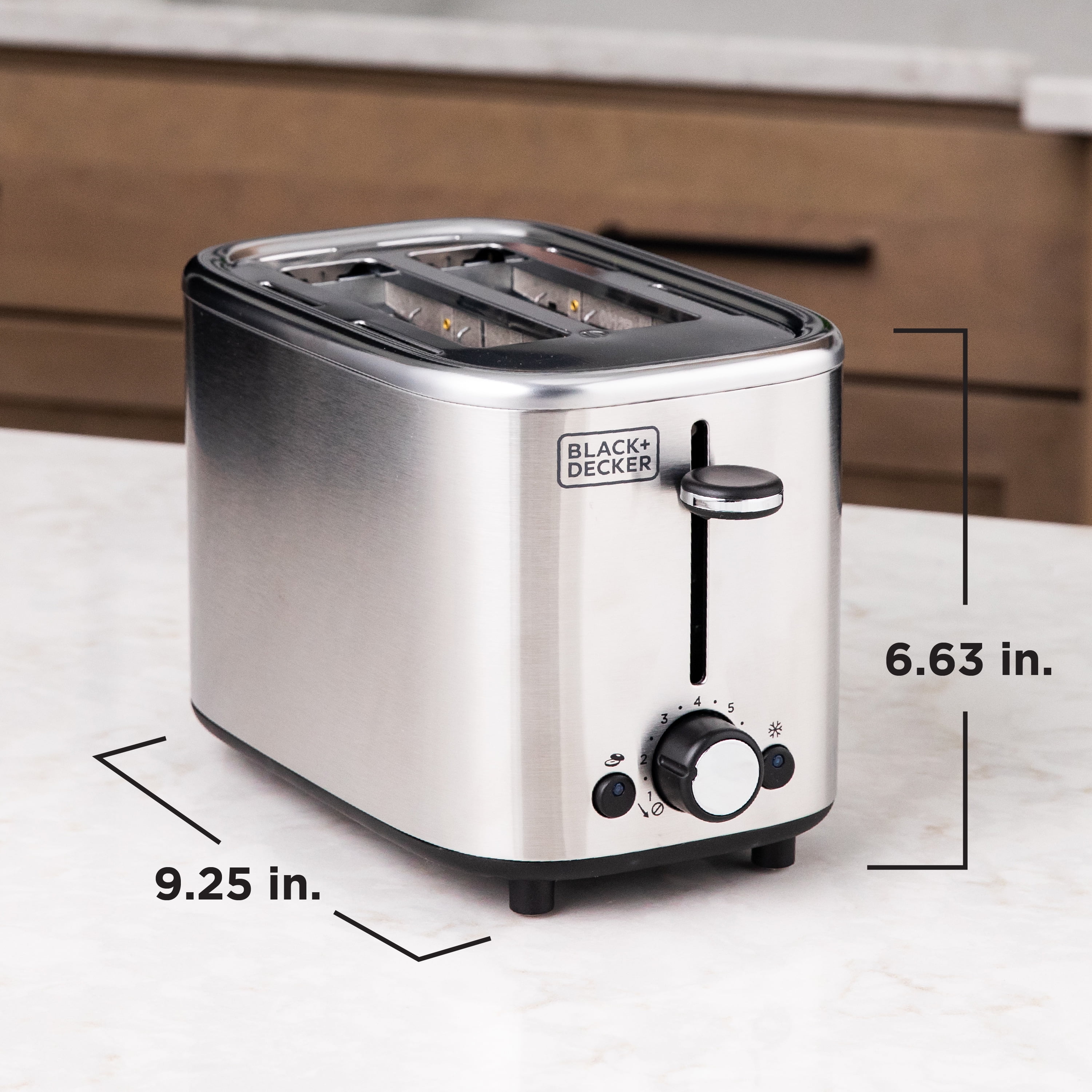 Black + Decker 2-Slice Toaster - Black