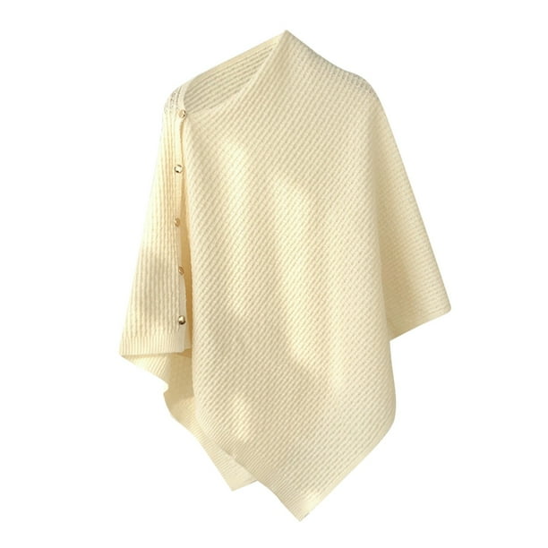Chal de punto liso informal para mujer - Bufanda cálida, tejido de poliéster - Talla única para primavera/otoño/invierno