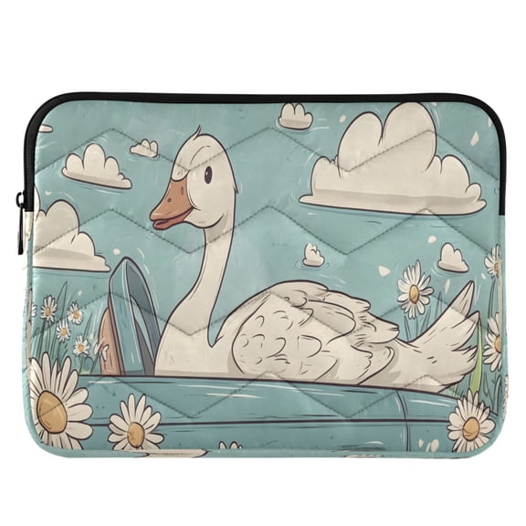 ALAZA Funny Goose Driving Pattern Laptop Sleeve Case for 13-14 Inch Computer Cover Bag Medium