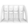 thumbnail image 3 of SAYEEC Magazine Holder Desk File Organizer Plastic 4 Compartment File Holder Folder Stand File Divider Document Cabinet Rack Book Storage Organizer Filling Box, 3 of 7
