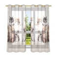 thumbnail image 2 of Cats White Blackout Curtains Thermal Insulation 63 inch Grommet for Bedroom Living Room Bathroom Kitchen Windows 2 Pack, 2 of 6