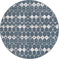 thumbnail image 1 of Unique Loom Outdoor Trellis Southwestern Rug 7' x 7' Round Navy Blue/Ivory, 1 of 1