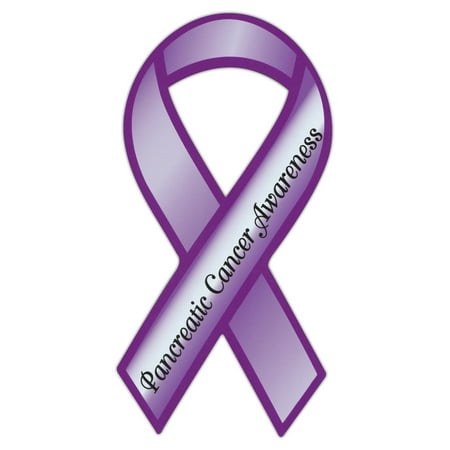 - Ribbon Shaped Awareness Support Magnet - Pancreatic Cancer - Cars, Trucks, SUVs, Refrigerators