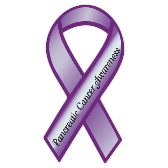 Ribbon Shaped Awareness Support Magnet - Pancreatic Cancer - Cars, Trucks, SUVs, Refrigerators