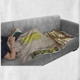 thumbnail image 6 of Italian Soft Flannel Fleece Throw Blanket, Summer Town House in Spring Vivid Garden Sunny Sky Art Print, Cozy Plush for Indoor and Outdoor Use, 70" x 90", Pale Caramel White, by Ambesonne, 6 of 6
