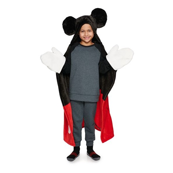 Disney Mickey Mouse Kids Soft Plush Hooded Throw Blanket by The Big One