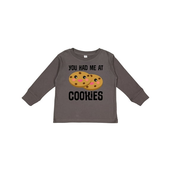 Inktastic You Had Me at Cookies Boys or Girls Long Sleeve Toddler T-Shirt