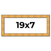 19x7 Frame Gold Rustic Solid Wood Picture Frame | 1.25 Inch Wide Moulding | Rustique Gold