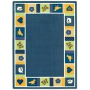 Joy Rugs Baby Blues Machine Tufted - Cut Pile Bold 10'9" x 13'2" Oval - Area Rug