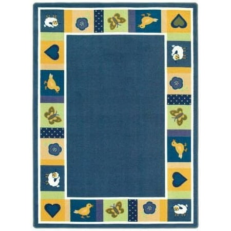 Joy Rugs Baby Blues Machine Tufted - Cut Pile Bold 10'9" x 13'2" Oval - Area Rug