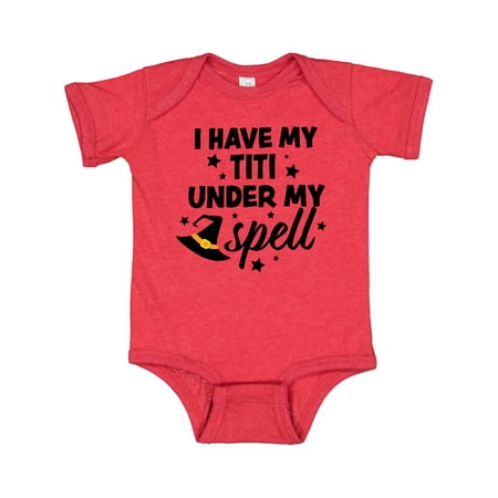 

Inktastic I Have My Titi Under My Spell with Cute Witch Hat Gift Baby Boy or Baby Girl Bodysuit