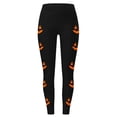 thumbnail image 4 of Trendfront Womens Halloween Graphic Leggings High Waisted Pumpkin Face Print Full Length Stretch Casual Leggings, 4 of 4