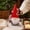 #129Red, variant on Gnome Tabletop Decor, Handmade Swedish Figurine, Christmas Mantel Accent, Soft Fabric Craft and Adorable Festive Hat for Mantel Shelves, Shelf Corners and Table Centers