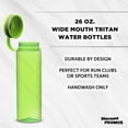 thumbnail image 3 of Wide Mouth Water Bottles 26 oz. Set of 10, Bulk Pack - BPA Free, Great for Gym, Camping, Backpacking, School - Lime Green, 3 of 5