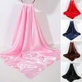 thumbnail image 2 of Xinwanna Women Shawl Solid Color Soft Simulated Silk Smooth Lightweight Breathable Satin Shawl for Everyday Travel Parties (Pink), 2 of 13