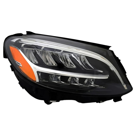 New Right Side Headlights Compatible With Mercedes-Benz C300 Base Plastic Halogen Bulb High And Low Beam Included Clear Lens Color 2019 2020 2021 By Part Numbers Mb2519113 205-906-61-04 2059066104