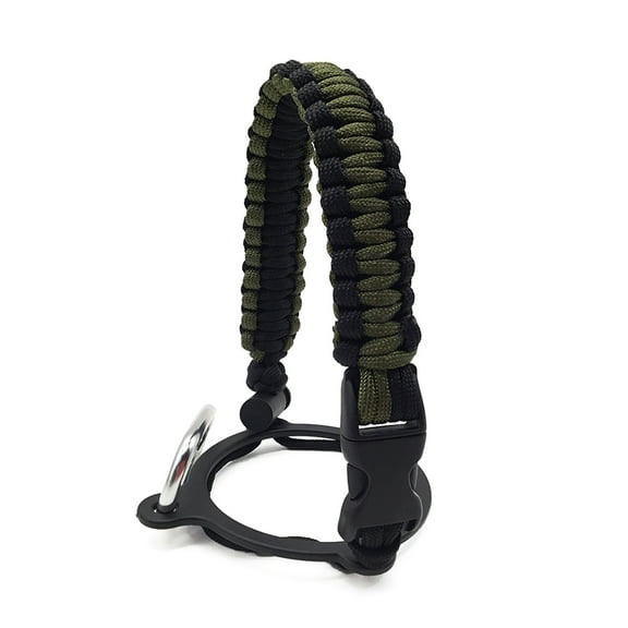 COOLHOOD Water Bottle Strap Paracord Handle with Cord, Paracord Handle Carabiner Water Bottle Handle Strap for Outdoor