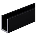 thumbnail image 2 of Shower Door U-Channel - 3/8" Fixed Panel Deep U Channel 95" Black; Monolithic Tempered Glass Compatible; Wet Glazed Silicone Installation; Deep Pocket Design, 2 of 3