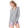 thumbnail image 1 of Aeropostale Beach Logo Sudadera con capucha para mujer, gris, extragrande, 1 of 2