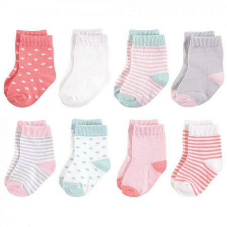 UPC: 0660168664096 | Touched by Nature Baby Girl Organic Cotton Socks  Coral Mint  0-6 Months