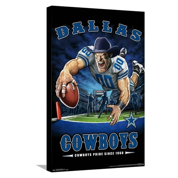 NFL Dallas Cowboys - End Zone 17 Canvas Wall Poster, 14.725" x 22.375"