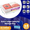 thumbnail image 2 of Jumbo Size Clear Flexible Zipper Storage Bags Organizer, for Clothes, Bedding, Quilts, Blankets, Flexible Thick Plastic Totes for Easy and Convenient Storage, Travel, Underbed, Closet Organization, 2 of 3