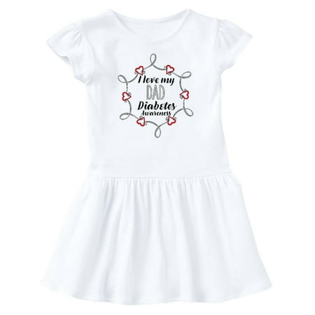 

Inktastic I Love My Dad Diabetes Awareness Gift Baby Girl Dress