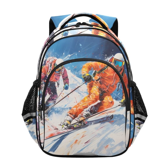 ALAZA Ski Skateboard School Backpack Elementary Bag Bookbag Travel Rucksack