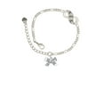 thumbnail image 2 of Delight Jewelry Silvertone 3-D Textured Bow Silver-tone Paw Infinity Link Chain Bracelet, 6"+2" Extender, 2 of 3