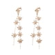thumbnail image 1 of EeaseMX 1 par de pendientes de botón con diamantes de imitación de cristal sin perforar, con forma de flor para novia, para boda, fiesta, decoración de novia (dorado), 1 of 7