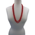 thumbnail image 2 of 60" Endless Infinity 8MM Matte Finish Red Magnesite Stone Beaded Long or Multi Strand Versatile Lenght Endless Infinity Mala Style Wrap Necklace., 2 of 5
