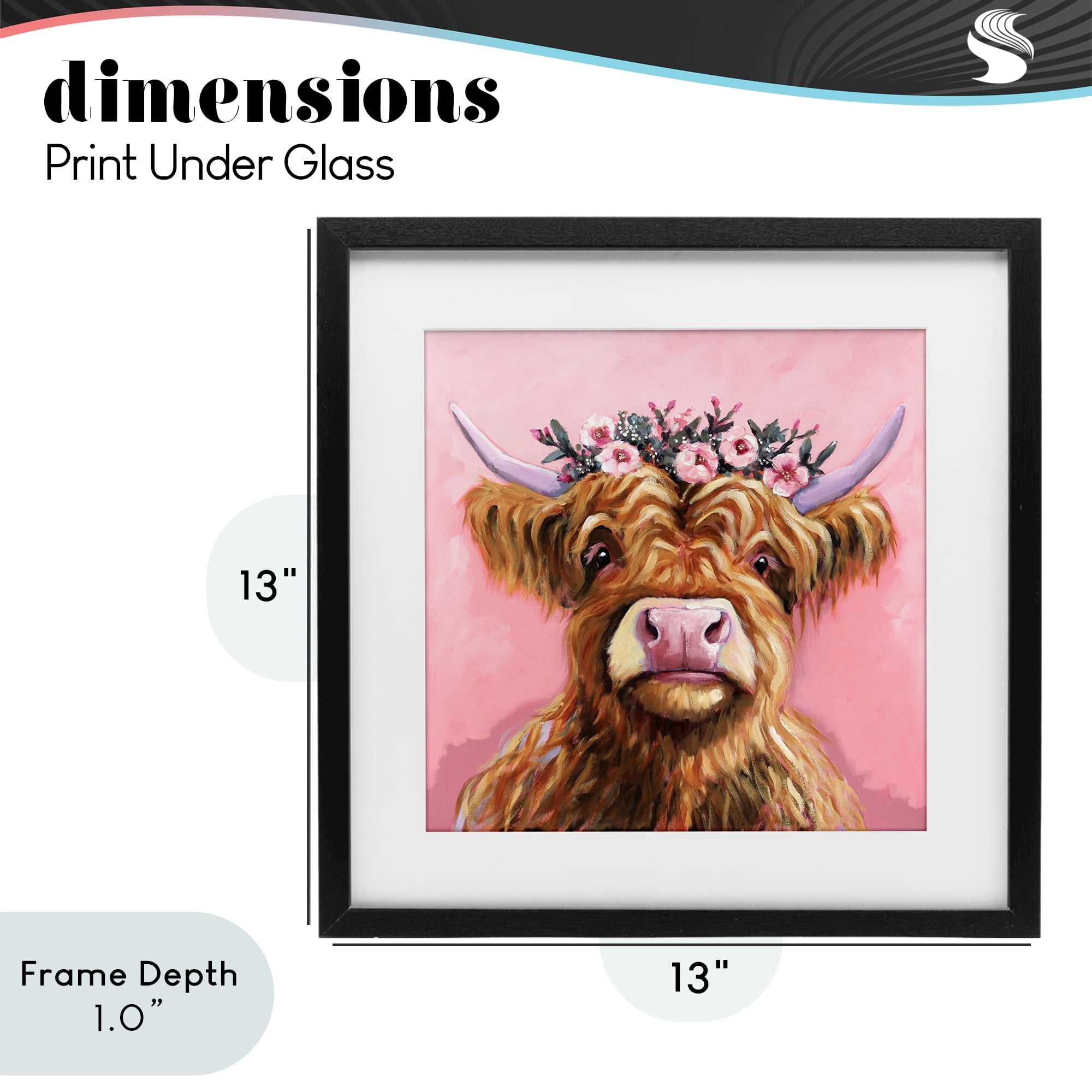 Stupell Industries Grace Of The Glen Black Framed Print Under Glass, design by Lucia Stewart
