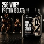 NutraBio Whey Protein Powder Isolate Supplement – 25g of Protein Per Scoop with Complete Amino Acid Profile - Soy and Gluten Free - Zero Fillers and Non-GMO -Cookies & Cream - 20 Servings