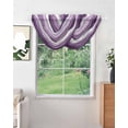 thumbnail image 2 of Waterfall Valances for Windows, Purple Ombre Kitchen Sheer Valance Curtains, Modern Geometric Moire Abstract Art Rod Pocket Elegant Swag Valances for Living Room Bedroom, 47.2"x38.5", 1 Panel, 2 of 8