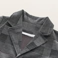 thumbnail image 4 of XBASW Toddler Baby Boys Tuxedo Suits Set Boys Plaid Printed Blazer Coat + T Shirt + Suit Pants Spring Autumn Outfit 6M-5T, 4 of 10