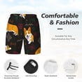 thumbnail image 4 of Kdxio Royal Corgi Print Men'S Swim Trunks With Compression Liner 7 Inch Inseam Quick Dry Swim Shorts, 4 of 7