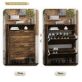 thumbnail image 5 of Slim Shoe Storage Cabinet with Two Flip Drawers, Hidden Shoe Storage, Narrow Cabinet with Doors,Brown, 5 of 6